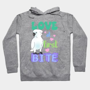 Love at first bite Umbrella Cockatoo Funny Birb merch Parrot Kawaii Hoodie